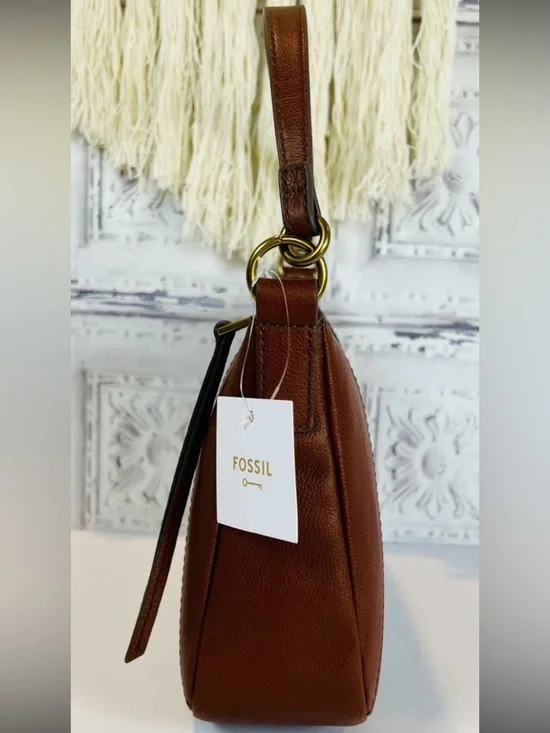 Fossil Skylar Leather Crossbody Purse Brandy Brown Bag Womens NWT Classic Boho - Picture 5 of 17